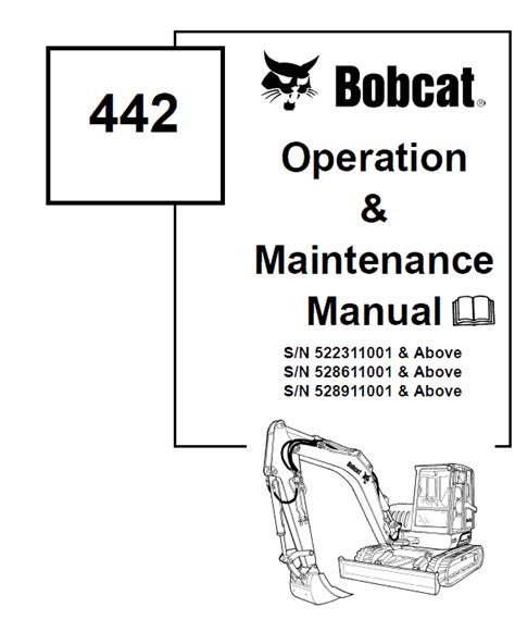 bobcat 442 mini excavator service repair manual|w 442 service manual.